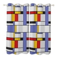 thumbnail image 1 of Abstract Color Block Window Blackout Curtain 3d Printed Blackout Curtain Bedroom Living Room Hotel Window 2 Panel Shade, 1 of 6