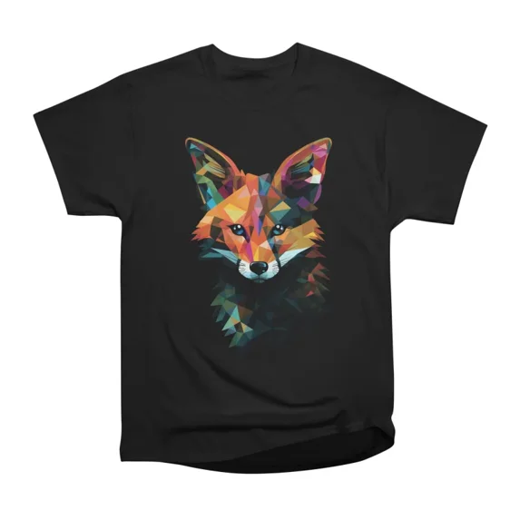 Abstract Color Fox T-Shirt Tee Gift For Him Merch For Her Apparel For ...