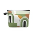 thumbnail image 1 of Abstract Color Medieval Geometry Large Capacity Travel Cosmetic Bag Portable Makeup Storage Pouch Women Waterproof Pencil Case, 1 of 4