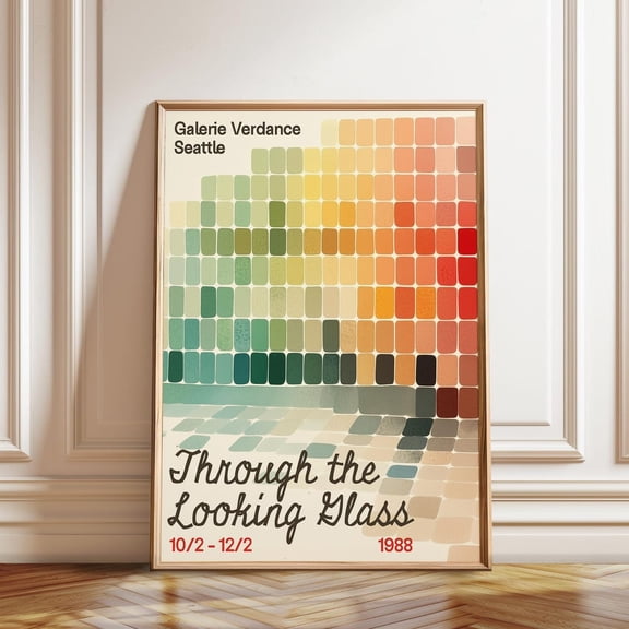 Abstract Color Palette Galerie Verdance Seattle 1988, Unframed Paper Poster 8x10in