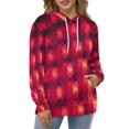 Abstract Color Pattern In Red Pullovers Hoodies Long Sleeve Hoodie