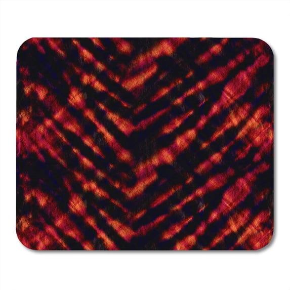 Abstract Colorful Batik Tie Dye Pattern That Reminds of Tiger Skin Stripes Dark Jungle Colors Mousepad Mouse Pad Mouse Mat 9x10 inch