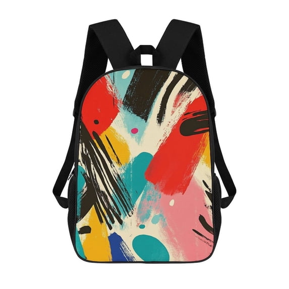 Abstract Colorful Brush Strokes Art Backpack Backpack Student Backpack ...