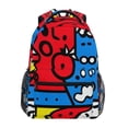 thumbnail image 1 of Abstract Colorful Design Stylish Large Backpack 15L Self-Standing Durable Twill for School, Office and Travel Use, 1 of 9
