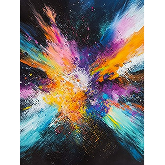 Abstract Colorful Explosion Canvas PaintingSuitable for Living RoomBedroomOfficeHoteland Gallery Wall Decor