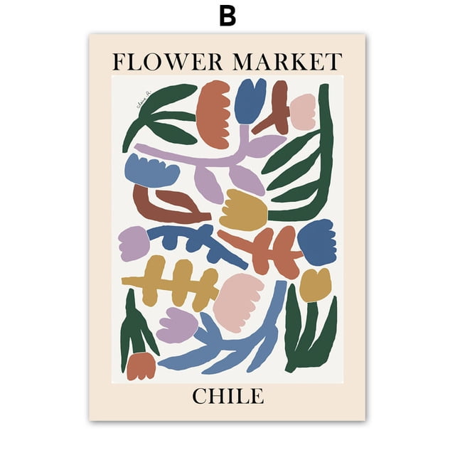 Abstract Colorful Flower Matisse Canvas Painting Living Room Bedroom