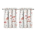 thumbnail image 1 of Abstract Colorful Geometric Kitchen Curtains - Vintage Tier Cafe Curtains for Bathroom Living RV Rod Pocket Window Drapes 36 Inch 2 Panels Set 28"x36" Window Treatment Tiers, 1 of 4
