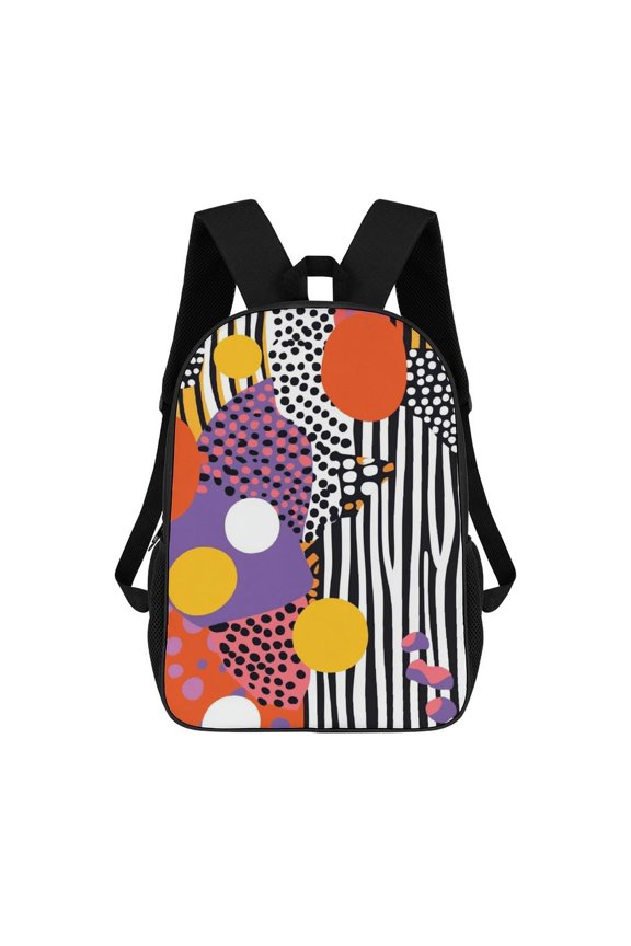 Abstract Colorful Geometric Shapes New Fashionable Trendy Travel Large Capacity Simple Student Backpack