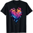 thumbnail image 1 of Abstract Colorful Heart Art T-Shirt, 1 of 3