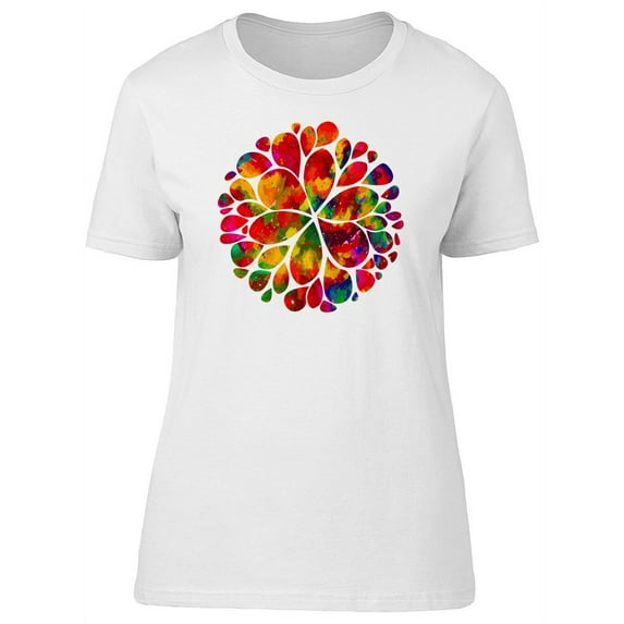 Abstract Colorful Magical Flower T-Shirt Women -Image by Shutterstock, Female Medium