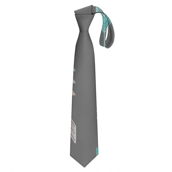 Abstract Colorful Men's Necktie - Wrinkle-Resistant Satin Formal Tie for Groomsmen