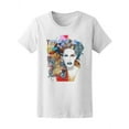 thumbnail image 1 of Abstract Colorful Model Face T-Shirt Women -Image by Shutterstock, Female Small, 1 of 2