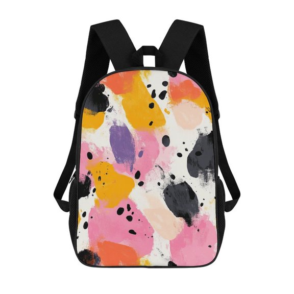 Abstract Colorful Paint Splashes Backpack Backpack Student Backpack Cartoon Canvas Backpack