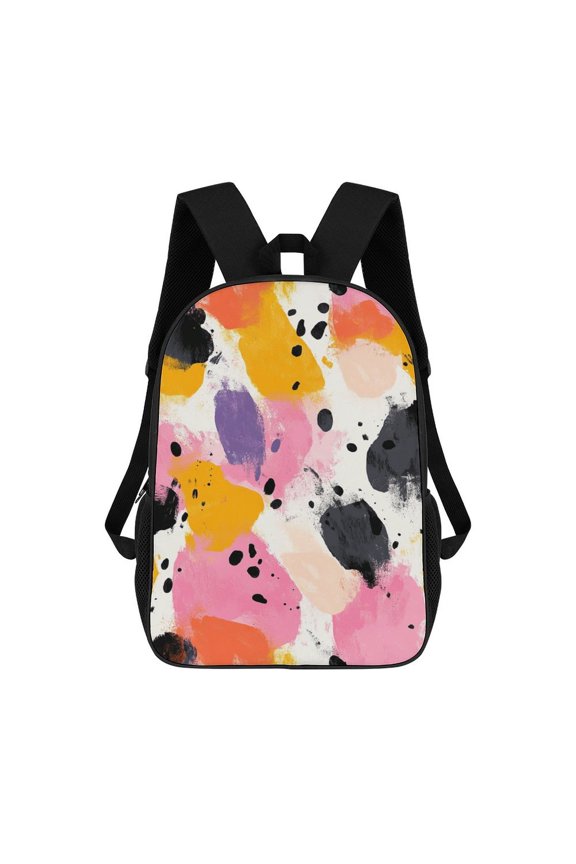 Abstract Colorful Paint Splashes Backpack Backpack Student Backpack Cartoon Canvas Backpack