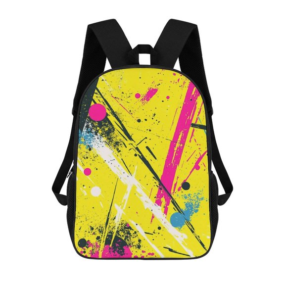 Abstract Colorful Paint Splatter Art Backpack Backpack Student Backpack Cartoon Canvas Backpack