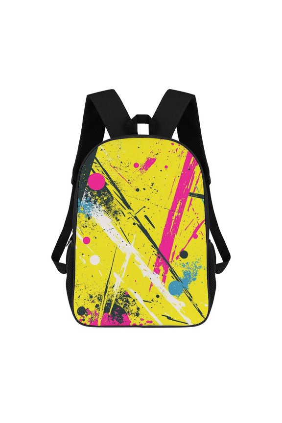 Abstract Colorful Paint Splatter Art Backpack Backpack Student Backpack Cartoon Canvas Backpack