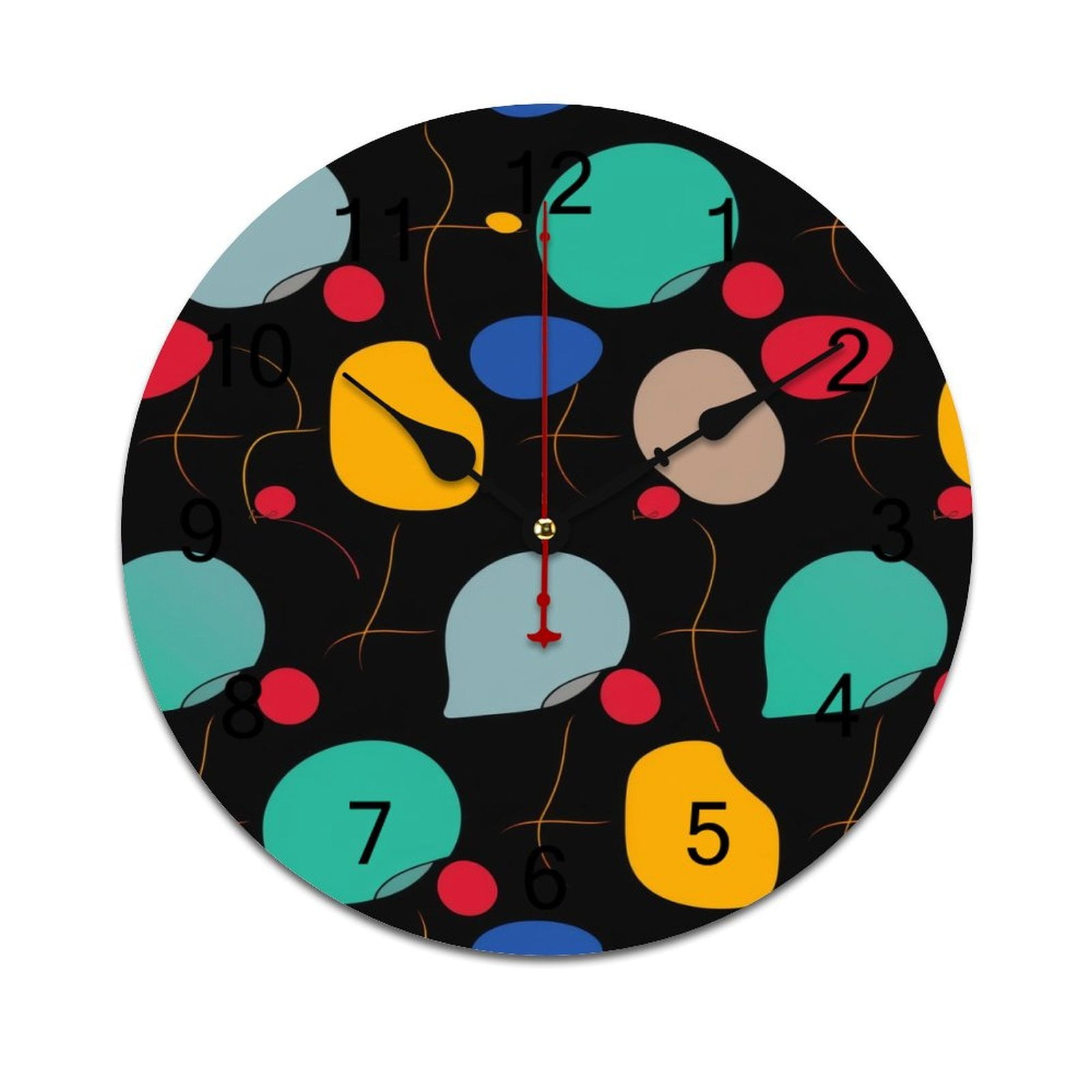 Abstract Colorful Shapes Clocks Wall Home Decoration Teen Room Bedroom