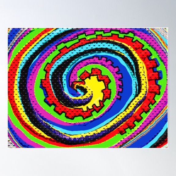 Abstract Colorful Style With Funky Pattern Poster Wall Art, Modern Wall Decor For Living Room Bedroom, 8x12 UNFRAMED