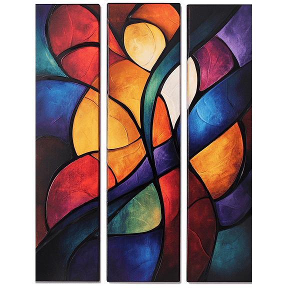 Abstract Colorful Triptych Canvas Wall Art Perfect for Living Room Bedroom Office Dining Room and Hallway Decor