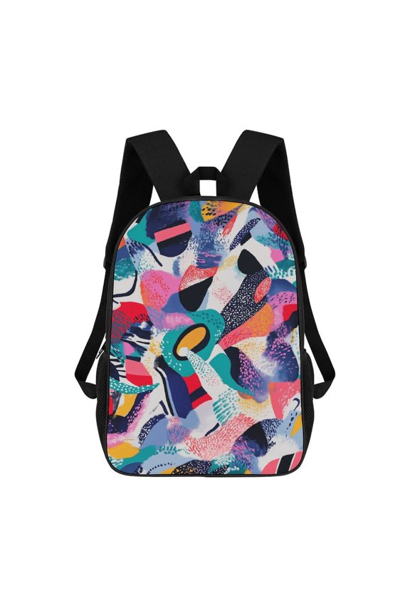 Abstract Colorful Vibrant Artwork Backpack Backpack Student Backpack Cartoon Canvas Backpack