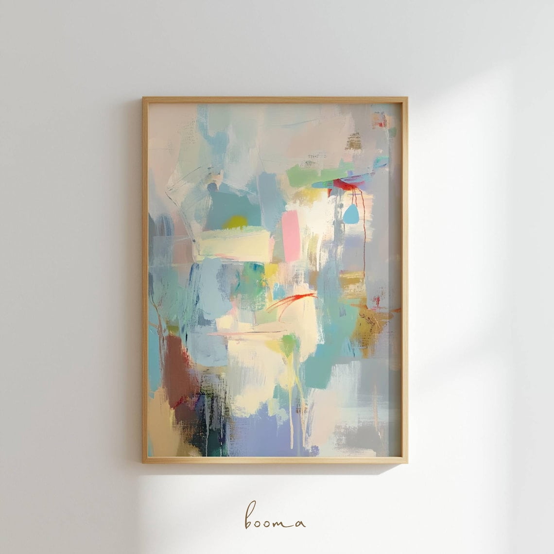 Abstract Colorful Wall Art Contemporary Scandinavian Decor Textured ...