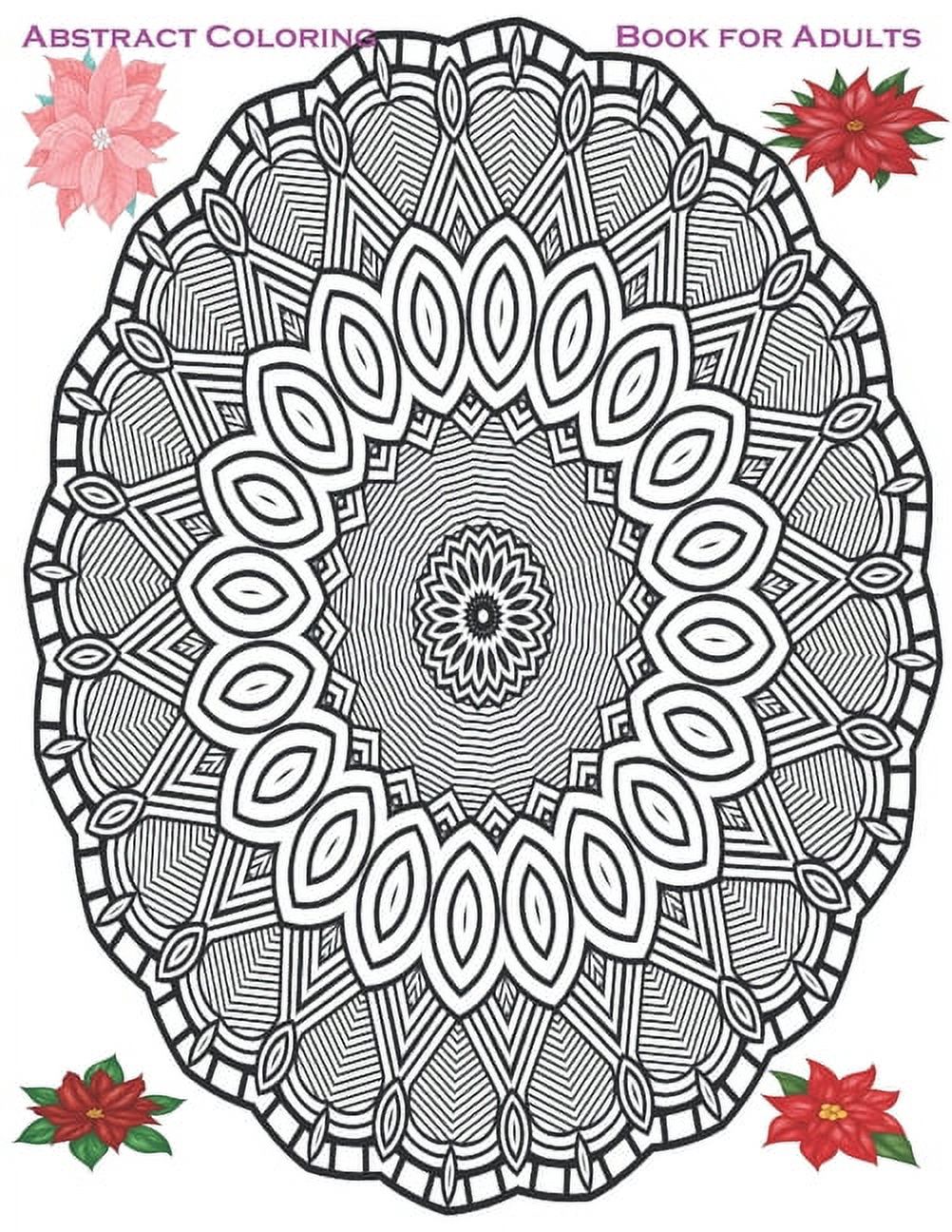 Abstract Coloring Book for Adults: coloring pages for adults coloring book.  Includes beautiful designs hand drawn,88 pages size 8.5*11 (Paperback)