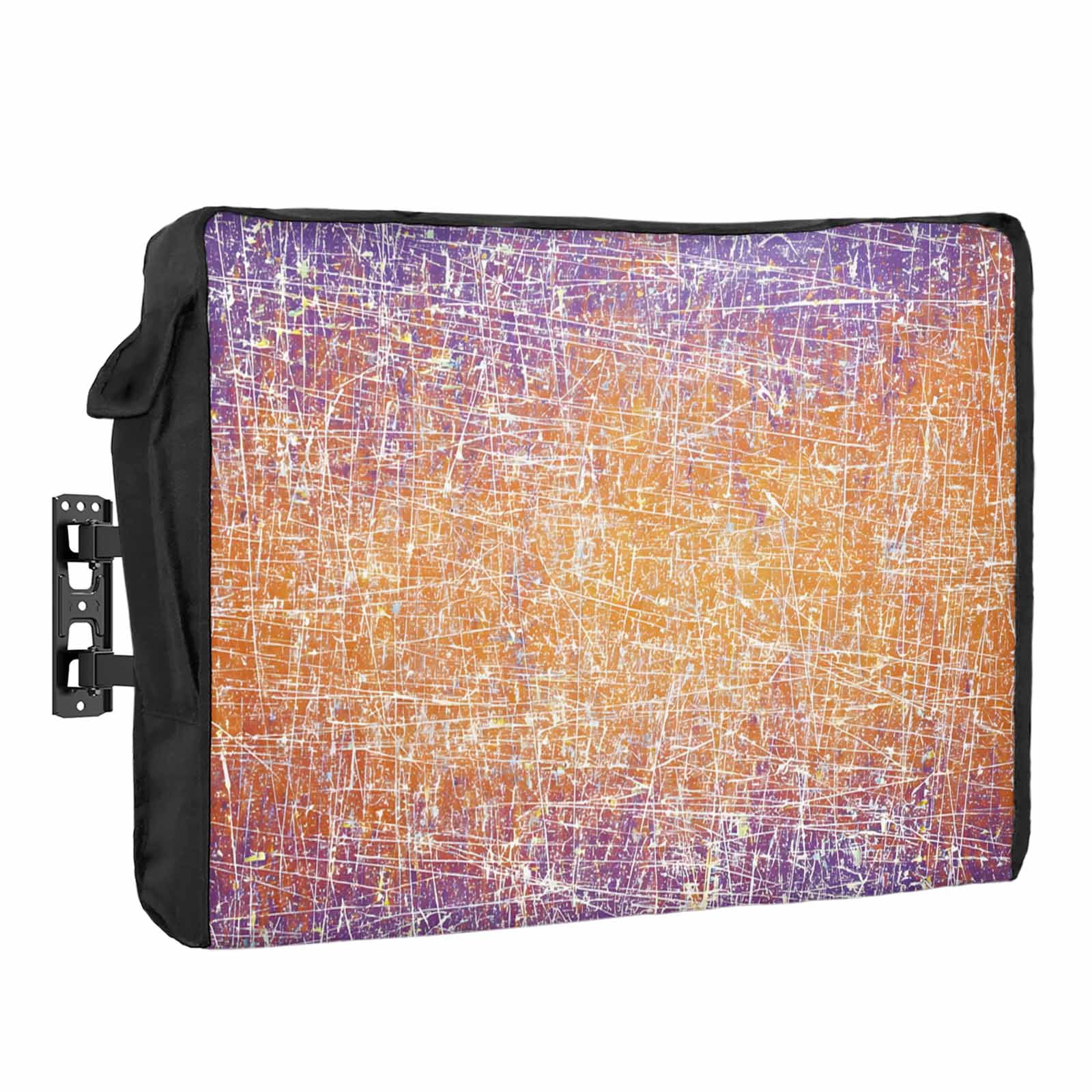Abstract Colors Outdoor TV Cover Purple Orange Clouds Mist Matte ...