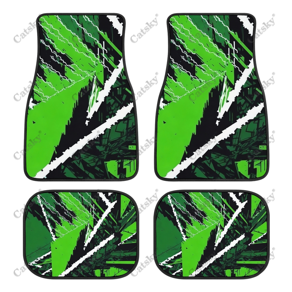 Abstract Comic Art Car Auto Floor Mats Carpet 4PCS Customized Cars Mat