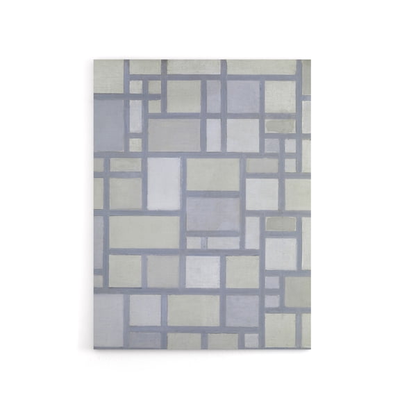 Abstract Composition with Gray lines Mondrian Canvas Wall Art 24X32"