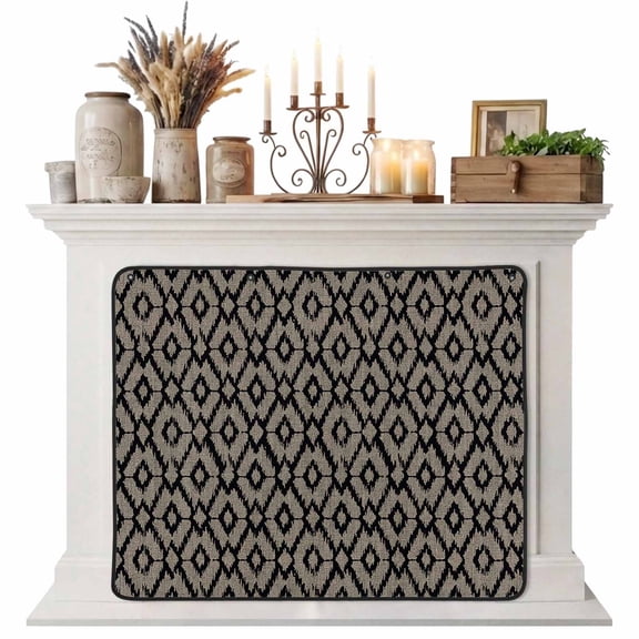 Abstract Contemporary Magnetic Fireplace Cover, Fireplace Draft Blocker, Solid Minimalist Geometric Fireplaces Blanket for Heat Loss/Cold Air, Fireplaces Draft Stopper Cover for Inside 51"x39"