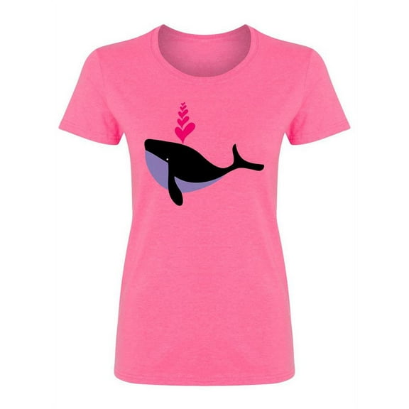 Abstract Cool Whale Shaped T-Shirt Women -Image by Shutterstock, Female Medium