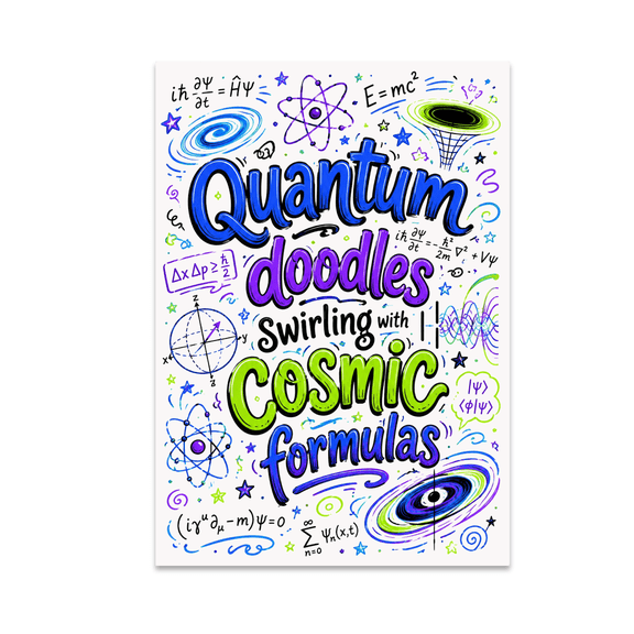 Abstract Cosmic Doodles Art - Science Enthusiast - 13x19 Poster Print