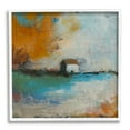 thumbnail image 1 of Abstract Country Farmhouse Landscape Orange Blue Sky Abstract Framed Art Print Wall Art, 17x17, 1 of 8