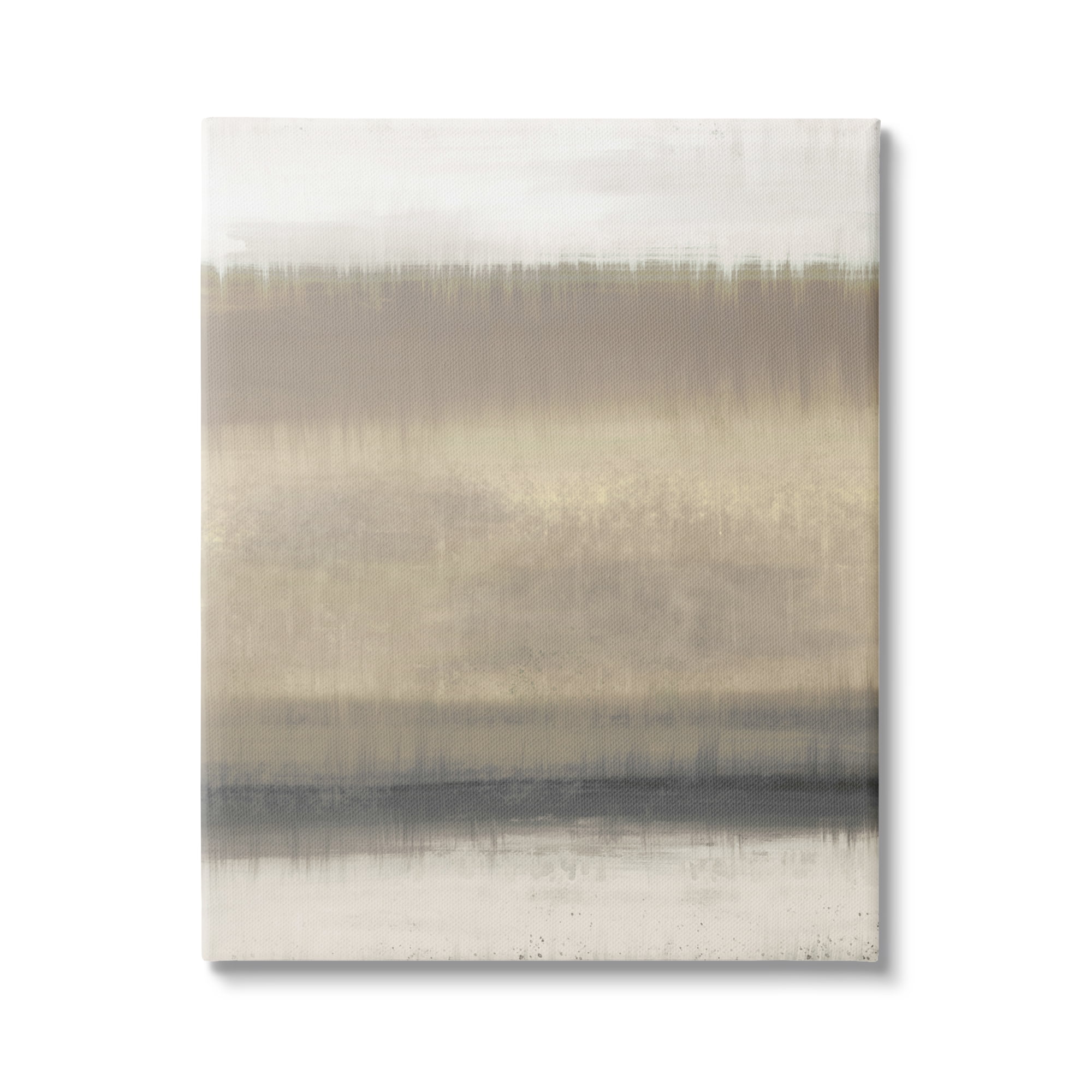 Abstract Countryside Landscape Brown Grassland Painting Abstract Painting Gallery-Wrapped Canvas Print Wall Art
