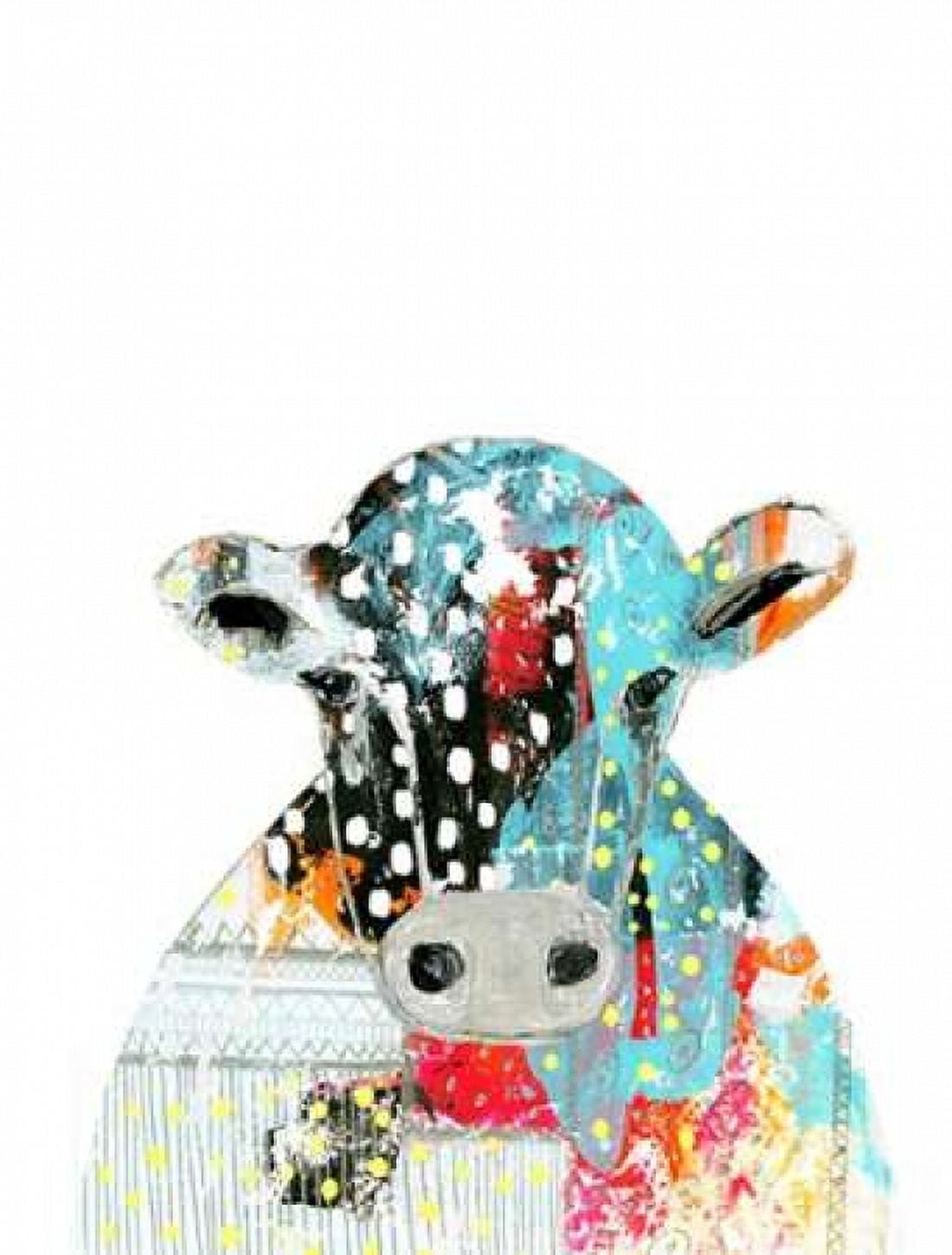 Abstract Cow Canvas Art - Sarah Ogren (22 x 28)