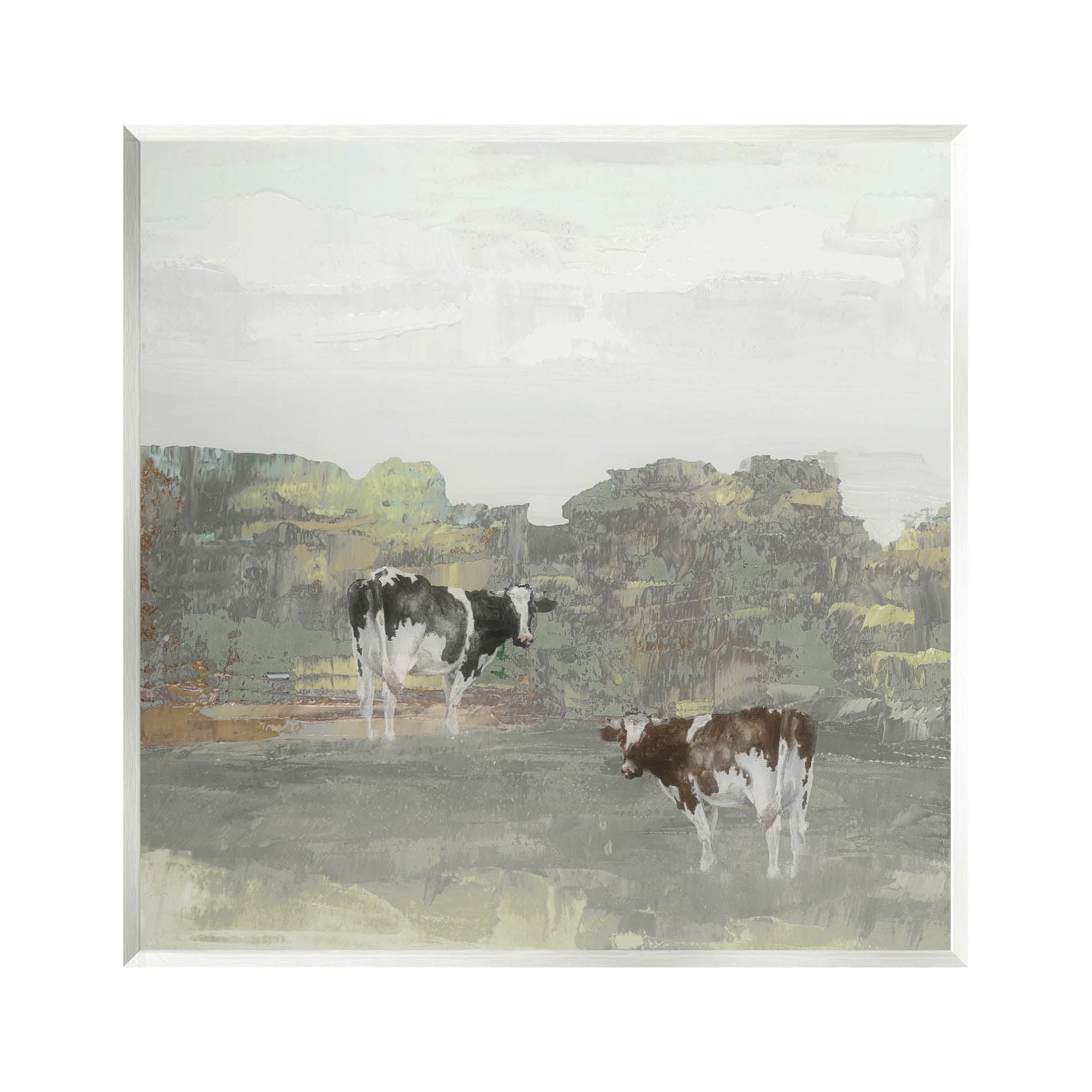 Abstract Cow Duo Farm Nature Animals & Insects Graphic Art Unframed Art Print Wall Art