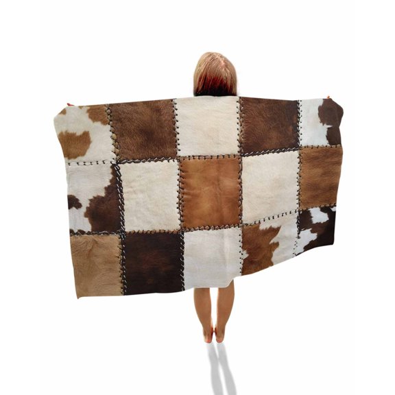 Abstract Cowhides Beach Towels Oversized Super Absorbent, Brown Beige Animal Fur Texture Lightweight Bath Towel Quick Dry Sets For Bathroom/Pool/Rv Camping/Beach Play/Gym Room/Picnic 31"x62"