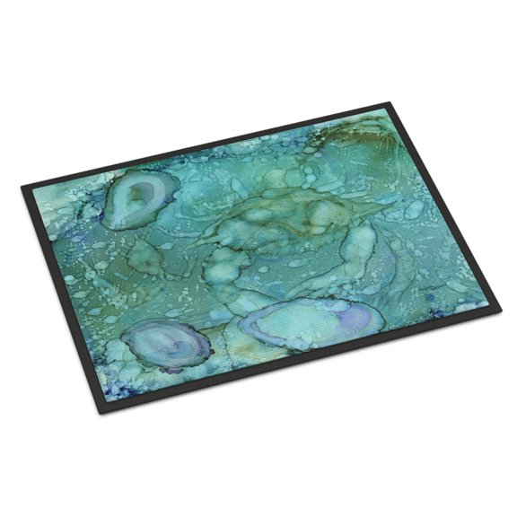 Abstract Crabs and Oysters Doormat 18x27