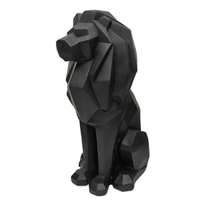 Abstract Crafts Lion Statue Nordic Style Animal Sculpture Christmas Gifts Figurine For Living Room Desktop Porch Yard Decoration Black