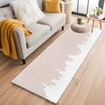thumbnail image 1 of Abstract Cream Beige 2'x6' Runner Rugs for Hallway Kitchen Bedside Non Slip Washable, Modern Minimalist Graffiti Artwork Entryway Rug Runners with Rubber Backing, Long Carpet Runner for Laundry Room, 1 of 8