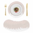 thumbnail image 1 of Abstract Cream Beige Round 15 Inch Placemats Set of 8, Modern Minimalist Graffiti Artwork HeatResistant Non Slip Place Mats for Dining Table, Wipeable Braided Kitchen Table Mats for Housewarming, 1 of 9