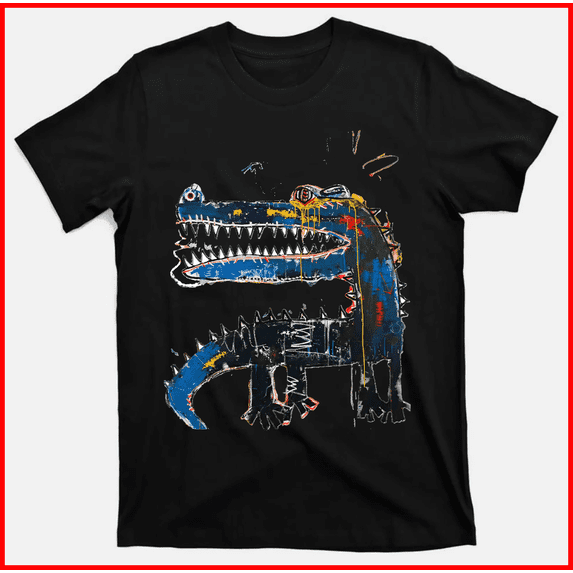 Abstract Crocodile Basquiat Style Neo Expressionism Art Graphic Unisex ...