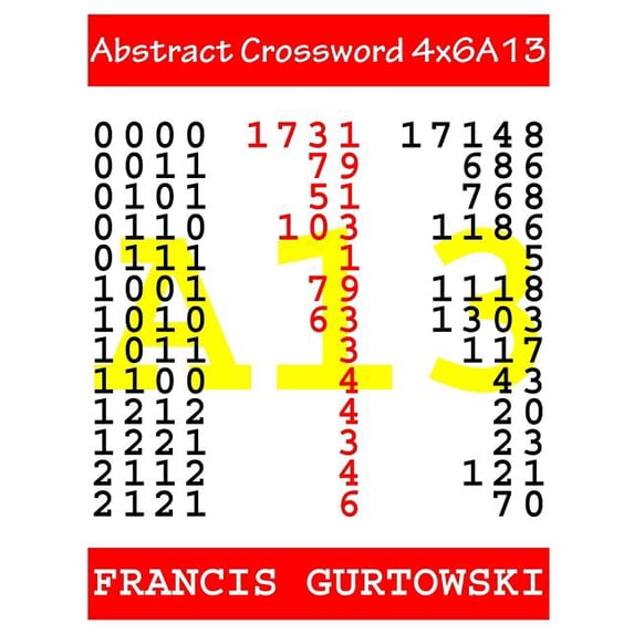 Abstract Crossword 4x6A13 Paperback 1547028548 9781547028542 Mr Francis Gurtowski