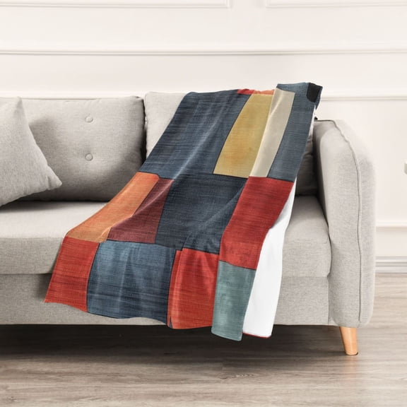 Abstract Cube Art Throw Blanket 60" x 90" Soft and Warm Blankets for Couch Sofa and Bed