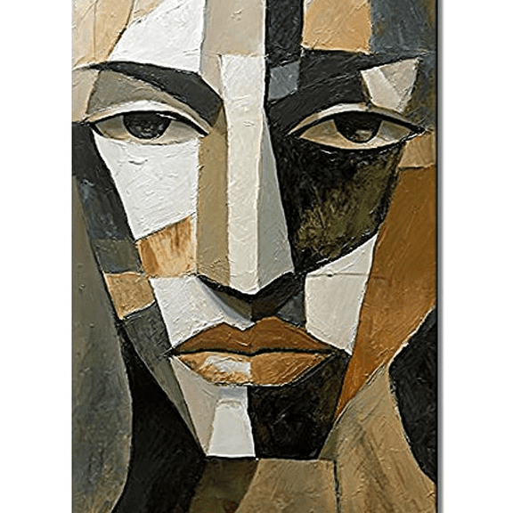 Abstract Cubism Face Canvas PaintingSuitable for Living RoomBedroomOfficeBathroomDining Room Decoration