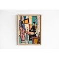 Abstract Cubism Wall Art Print, Modern Geometric Contemporary Gallery ...