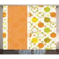 thumbnail image 1 of Ambesonne Abstract Curtains 2 Panel Set, Circular Round, 108" x 84", Lime Green Orange Yellow, 1 of 3