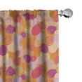thumbnail image 1 of Abstract Curtains 2 Panels Set, Colorful Circles Oval Shaped Rounds Spiral Stripes Girly Fashion, Window Drapes for Living Room Bedroom, 56"W X 84"L, Purple Marigold, by Ambesonne, 1 of 5