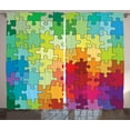 thumbnail image 1 of Ambesonne Abstract Curtains 2 Panel Set, Colored Hobby Game, 108" x 108", Multicolor, 1 of 3