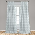 thumbnail image 1 of Abstract Curtains 2 Panels Set, Continuous Pattern with Wavy Design Ornate in Pastel Monochrome Tone, Window Drapes for Living Room Bedroom, 56"W X 95"L, Pale Slate Grey White, by Ambesonne, 1 of 5